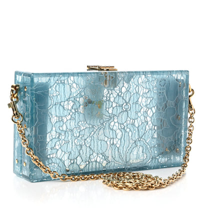 Dolce & Gabbana Plexiglass Dolce Box Clutch Blue 3 of 9
