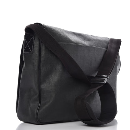 Gucci Coated Canvas Interlocking G Large Flap Messenger Bag Black 3 of 11