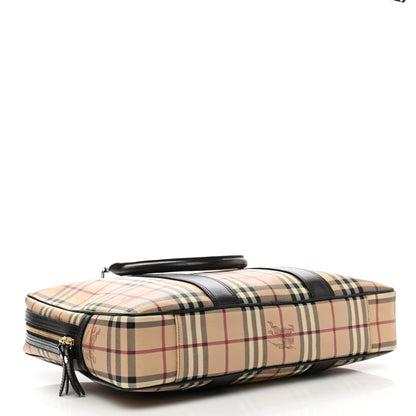 Burberry Haymarket Check Briefcase Black 4 of 12