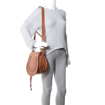 Chloe Calfskin Medium Marcie Round Crossbody Bag Tan 2 of 10
