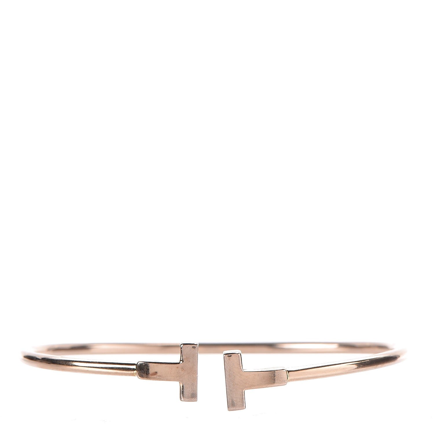 Tiffany 18K Rose Gold T Wire Bracelet 1 of 4