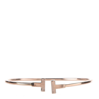Tiffany 18K Rose Gold T Wire Bracelet 1 of 4