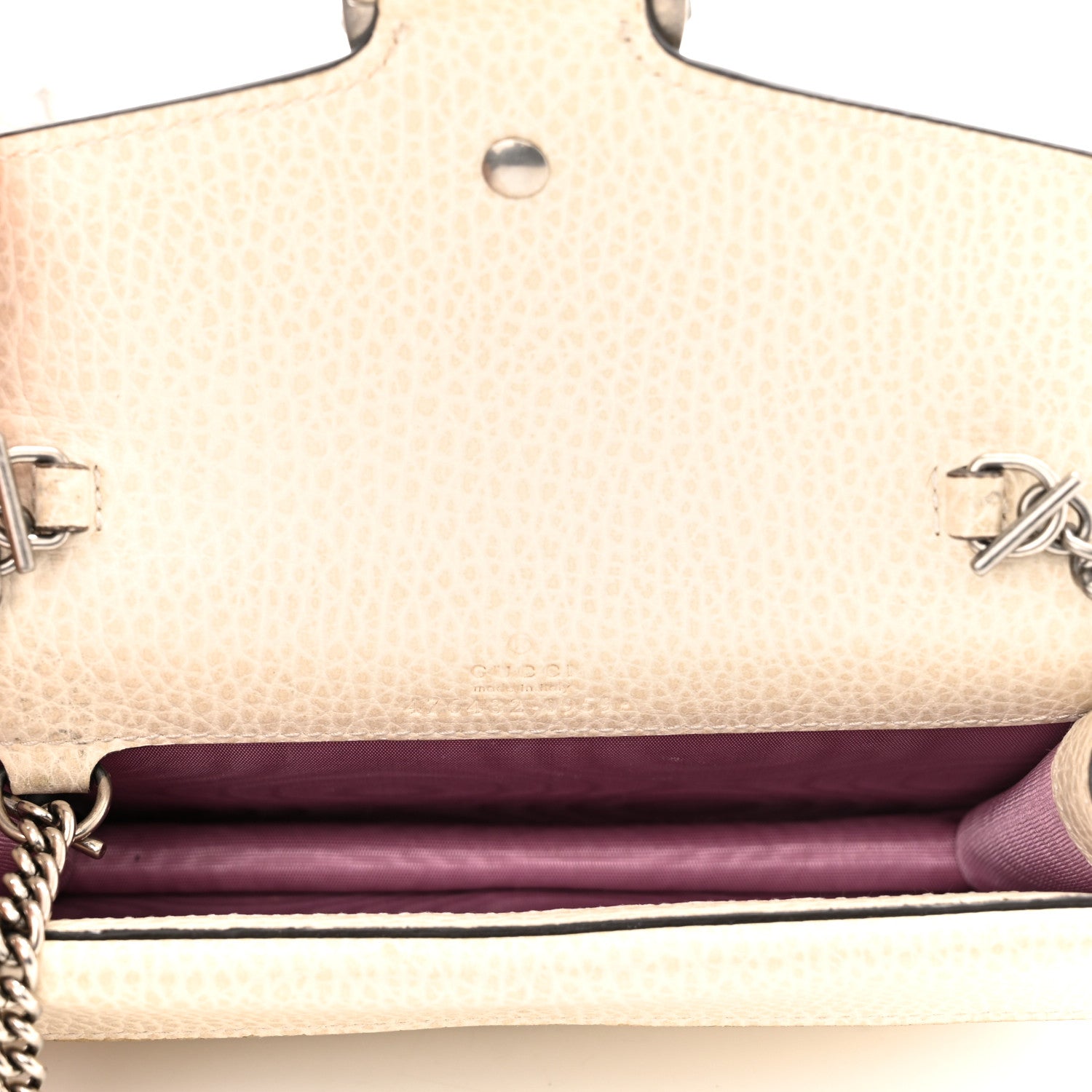 Gucci Dollar Calfskin Crystal Super Mini Dionysus Shoulder Bag Mystic White Black Diamond 6 of 10