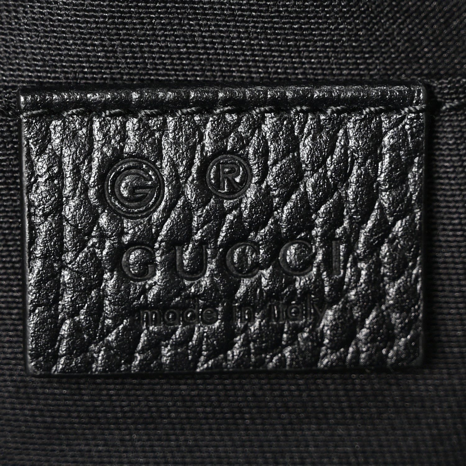 Gucci Nylon Monogram Fanny Pack Belt Bag Black 6 of 10