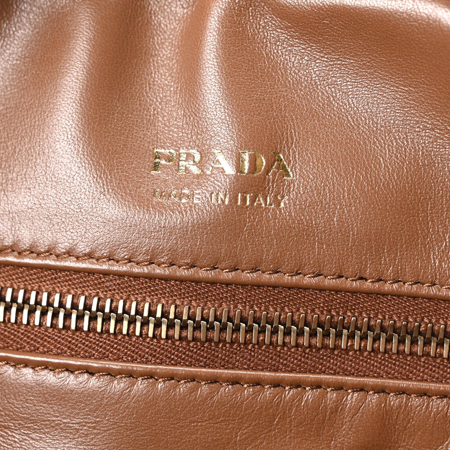 Prada Vitello Old Medium Bowling Bag Cognac 6 of 10