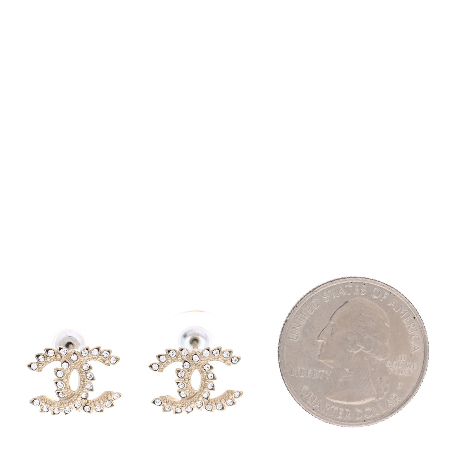 Strass Crystal Dazzling Wheat CC Earrings Gold