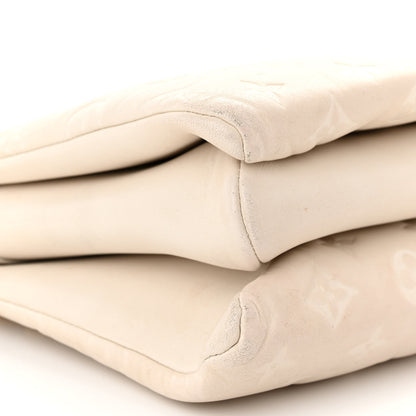 Louis Vuitton Lambskin Embossed Monogram Coussin PM Beige Cream 10 of 12
