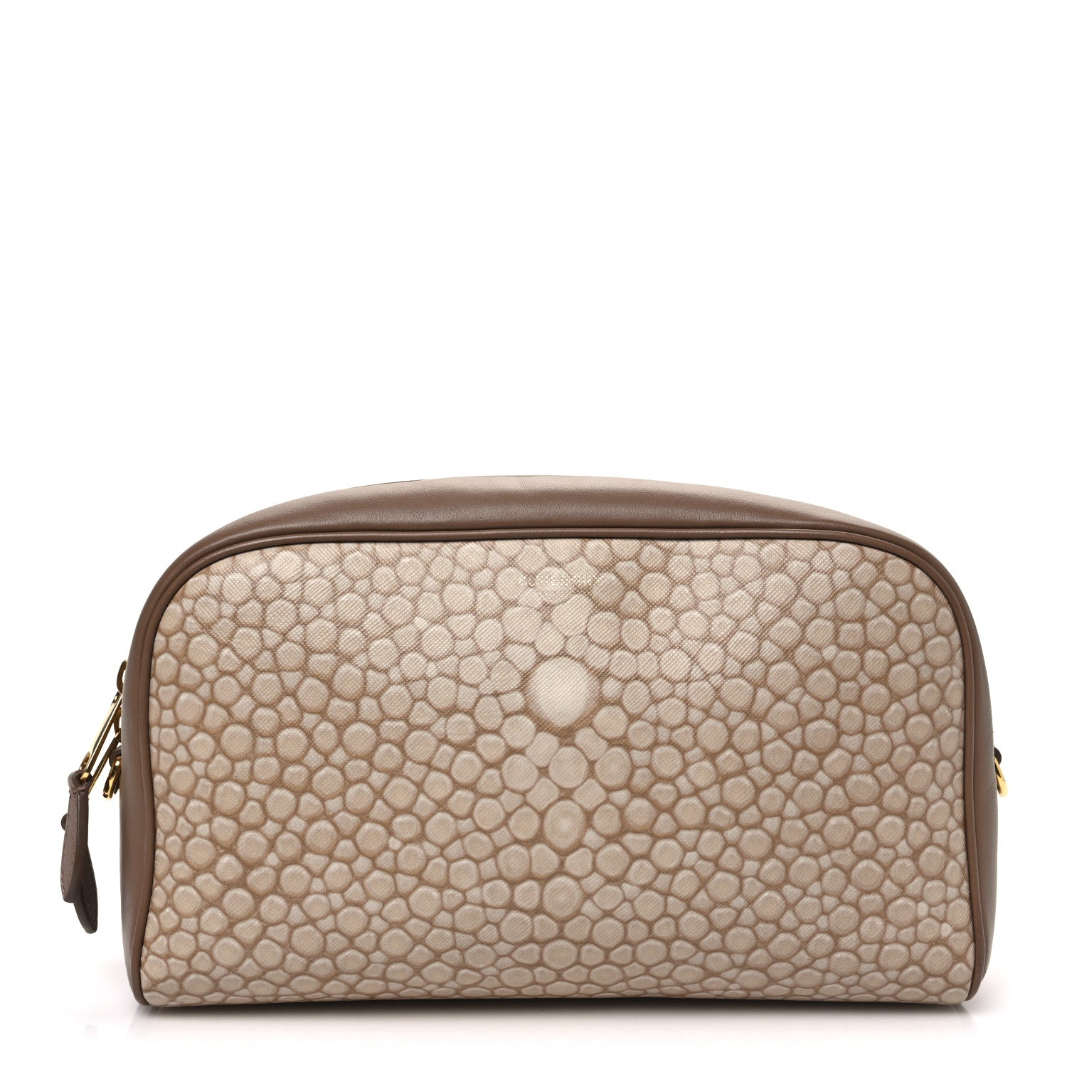 Burberry Calfskin Stingray Print Cube Bumbag Light Sand 1 of 11