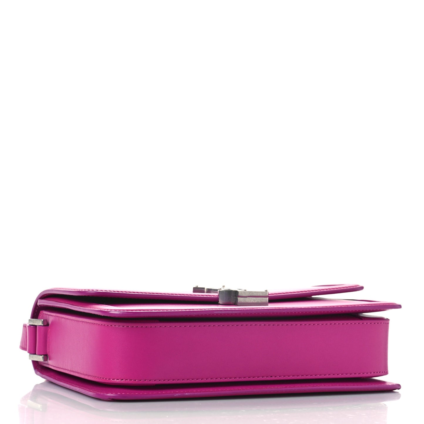 Box Calfskin Monogram Medium Solferino Satchel Fuchsia