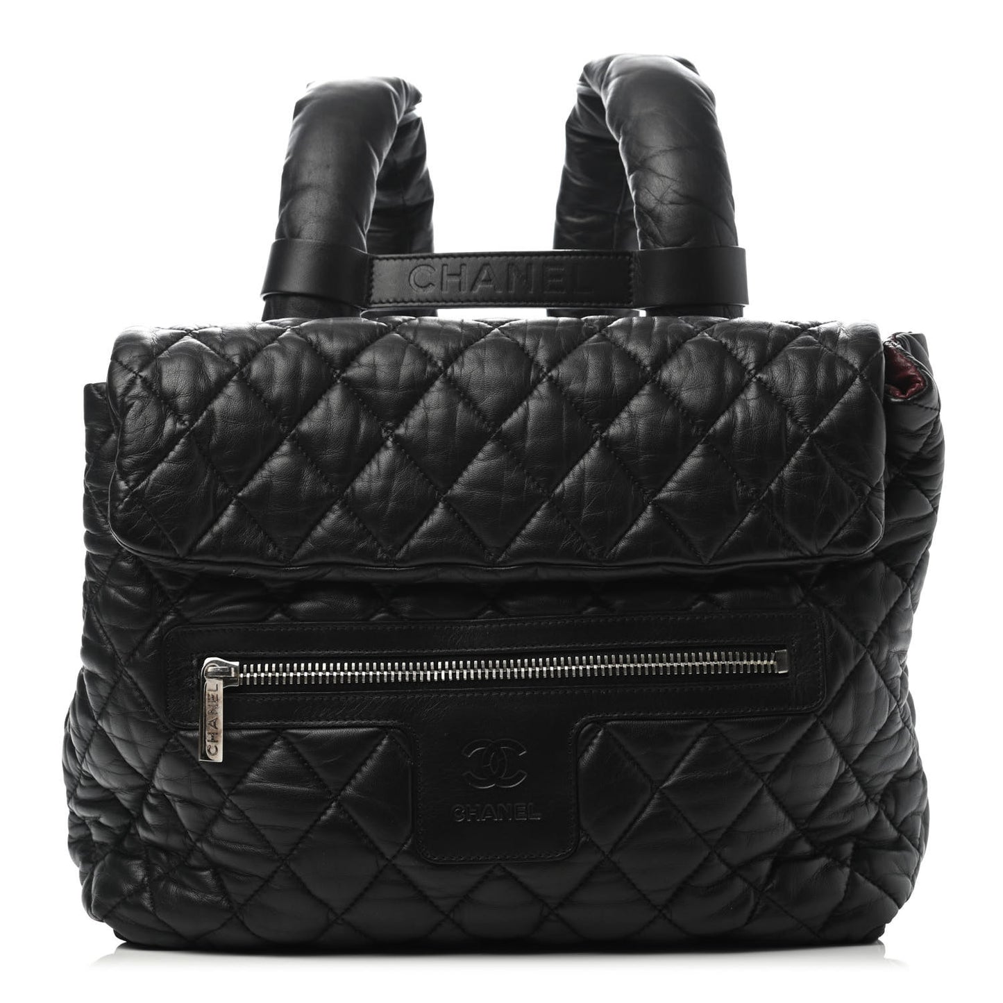 Lambskin Quilted Coco Cocoon Backpack Black