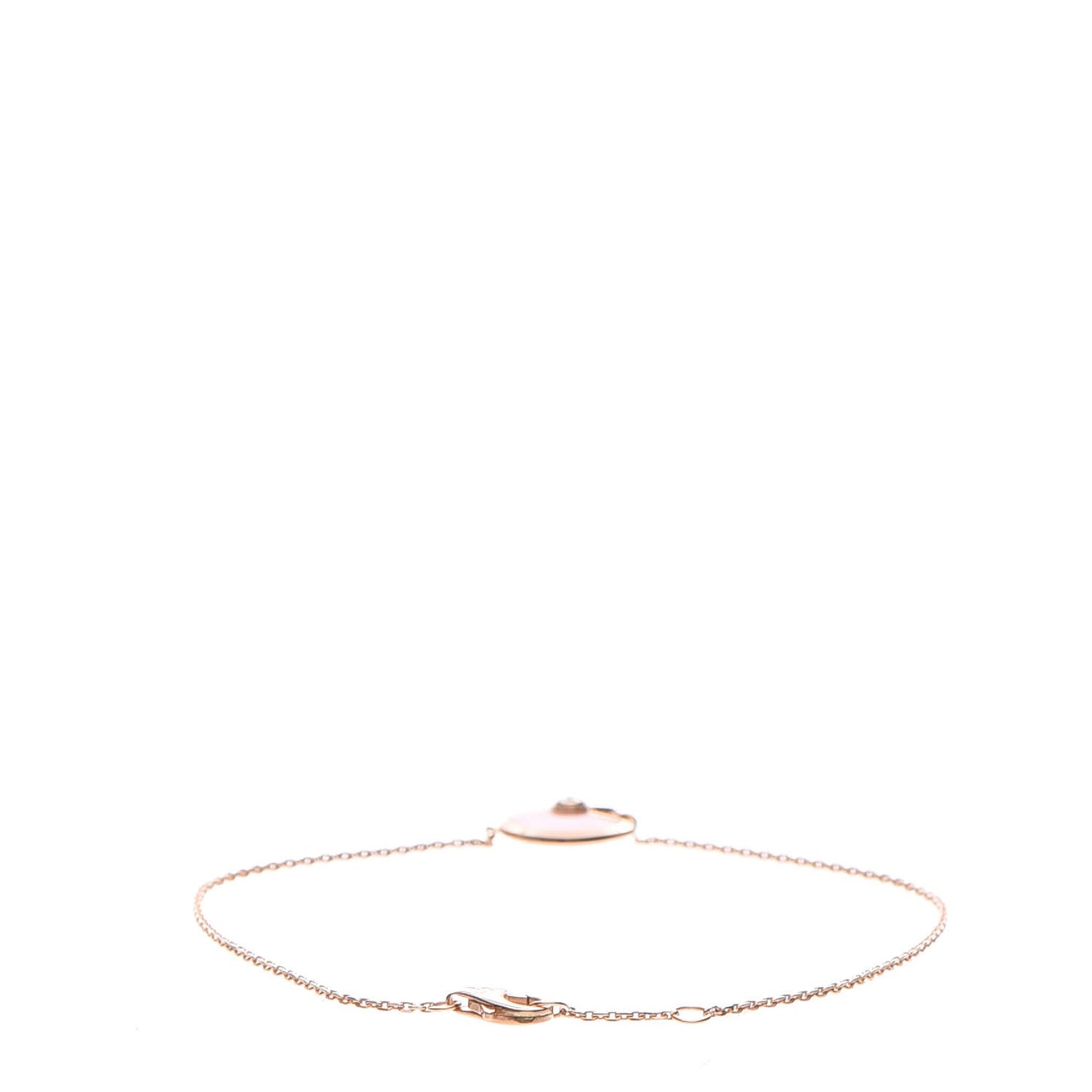 18K Pink Gold Diamond Pink Opal Amulette de Cartier Bracelet