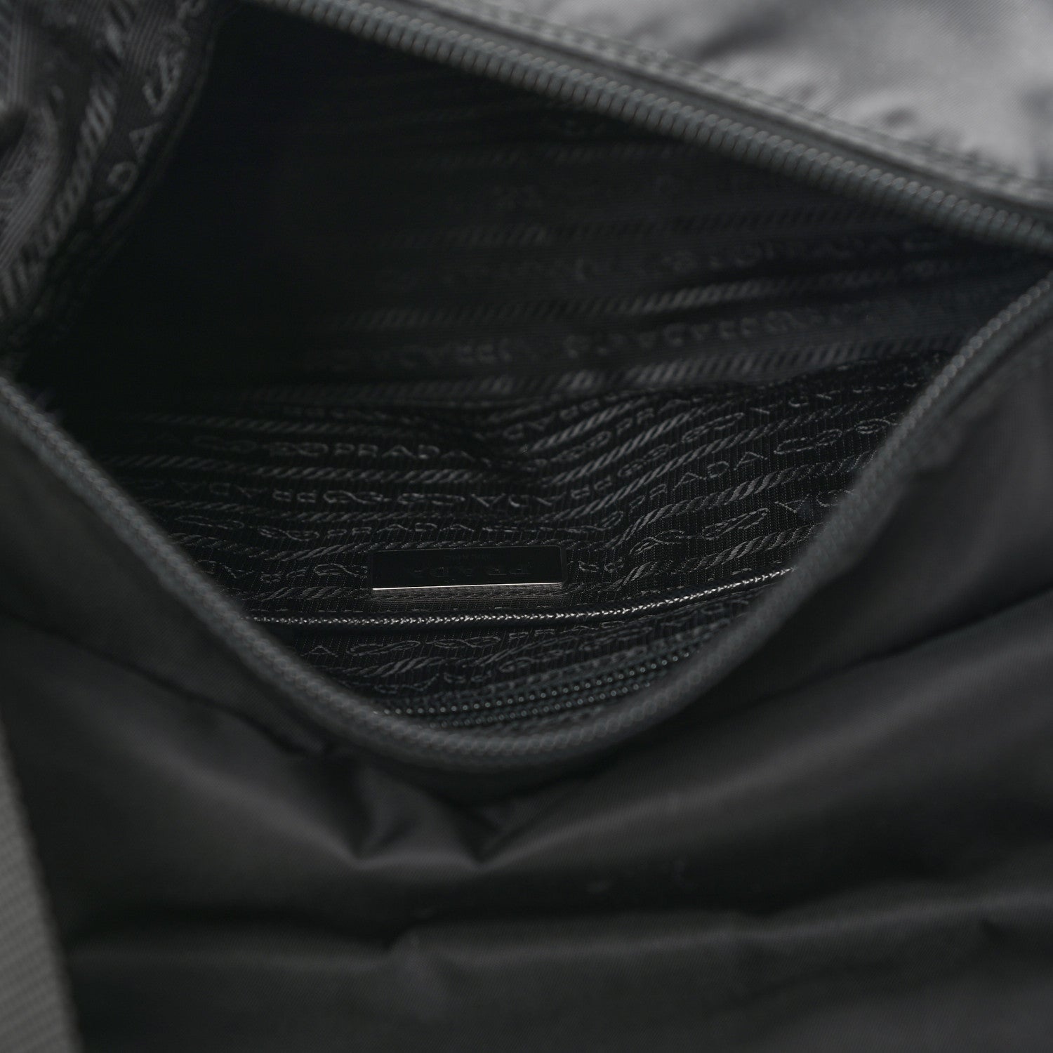 Prada Re-Nylon Vela Saffiano Pocket Single Buckle Messenger Shoulder Bag Black 5 of 11