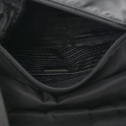 Prada Re-Nylon Vela Saffiano Pocket Single Buckle Messenger Shoulder Bag Black 5 of 11