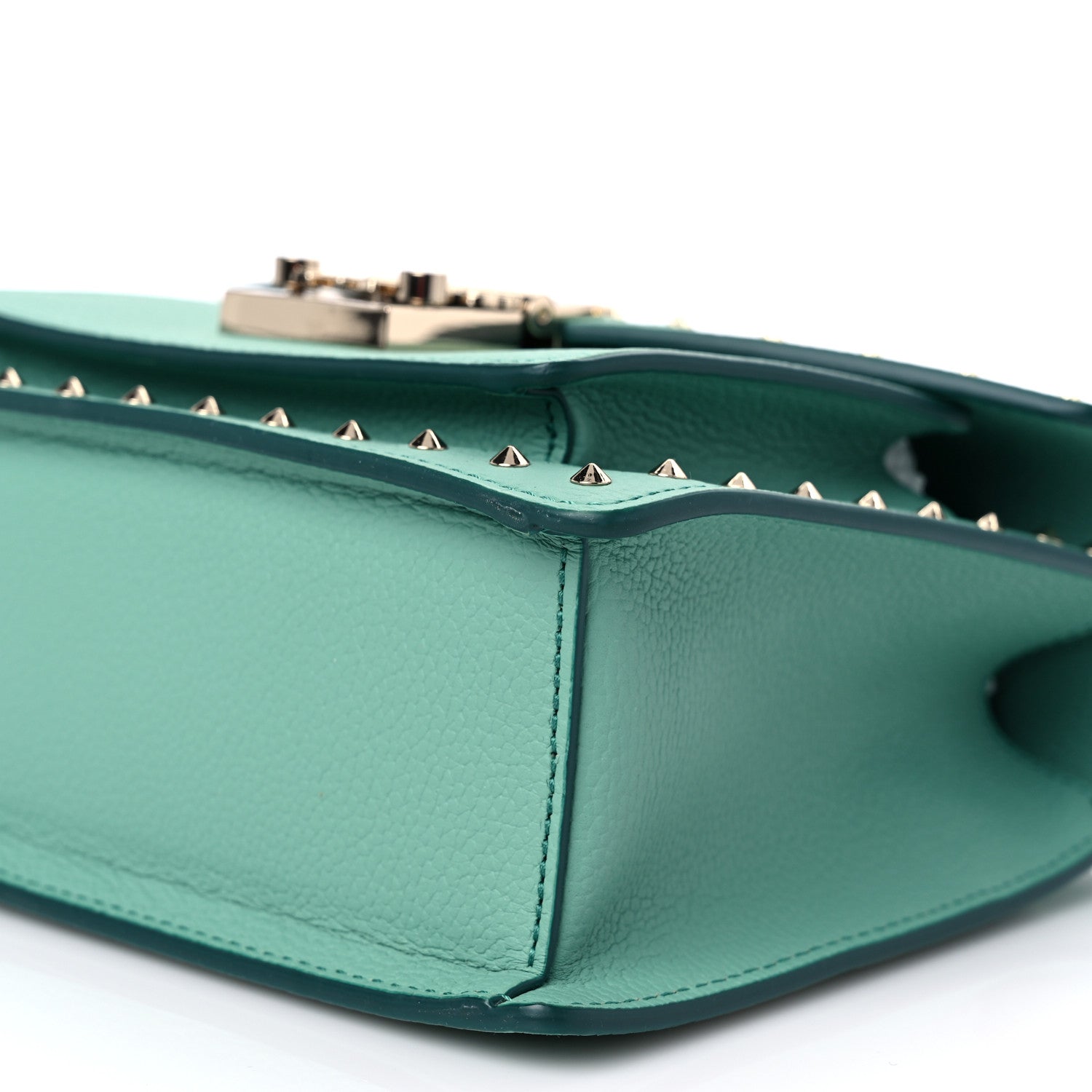 MCM Grained Calfskin Small Studded Patricia Satchel Mint 9 of 9