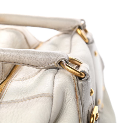 Prada Cervo Patchwork Fringe Bowler Bianco 17 of 21