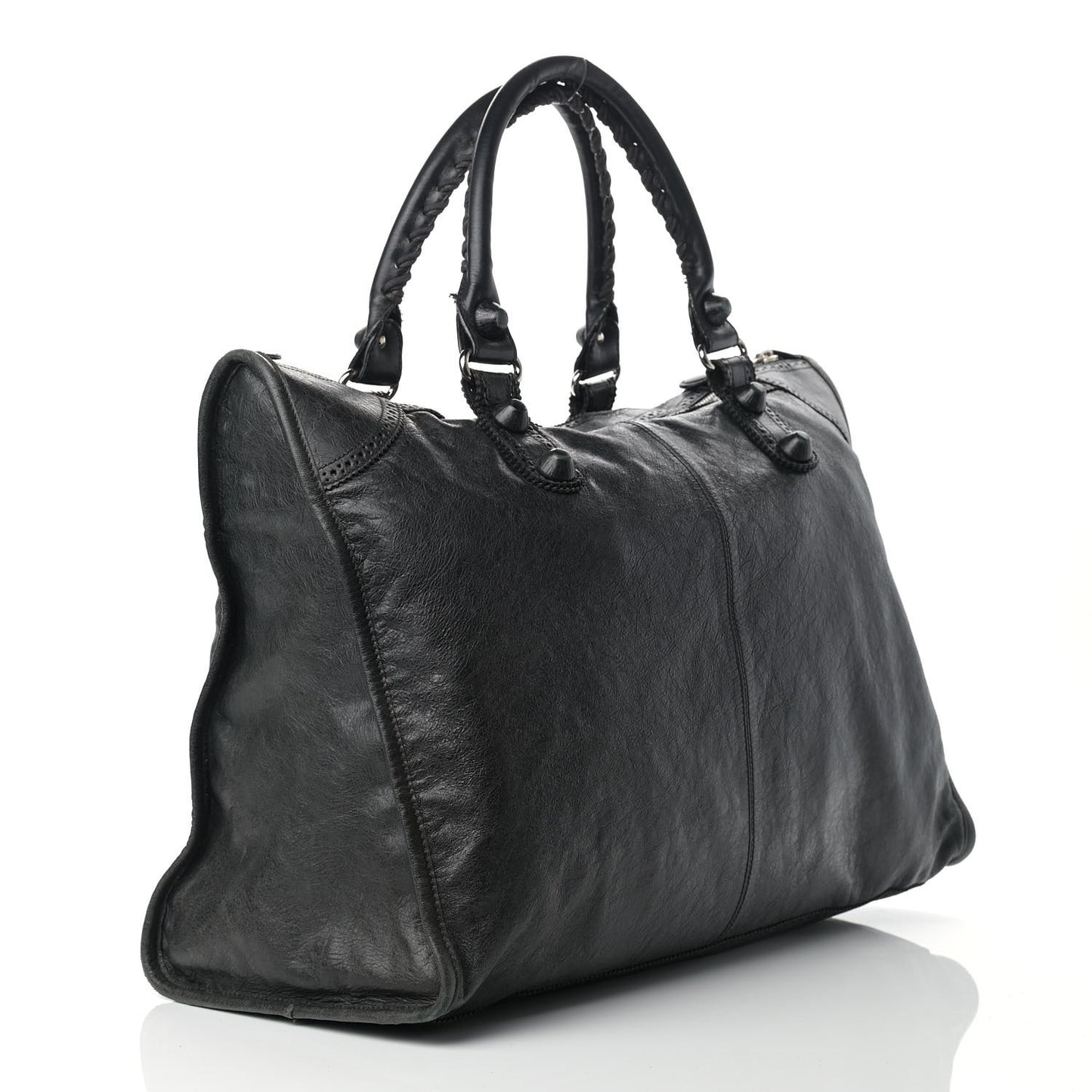 Agneau Giant Brogues Hardware Weekender Black