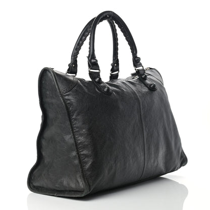 Balenciaga Agneau Giant Brogues Hardware Weekender Black 3 of 16