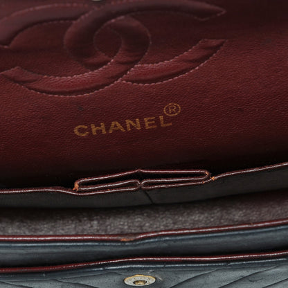 Chanel Lambskin Chevron Quilted Medium Double Flap Black 14 of 14