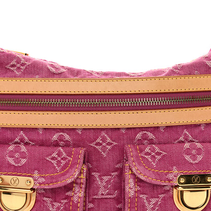Louis Vuitton Denim Baggy PM Fuchsia 5 of 9