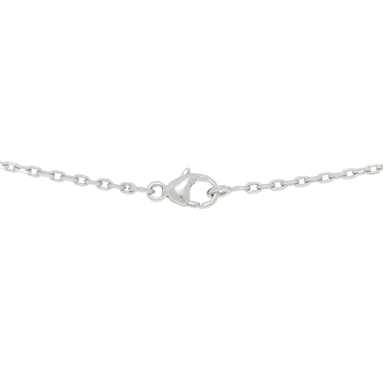 Hermes Lacquered Palladium Mini Pop H Pendant Necklace Bleu Zephyr 5 of 7