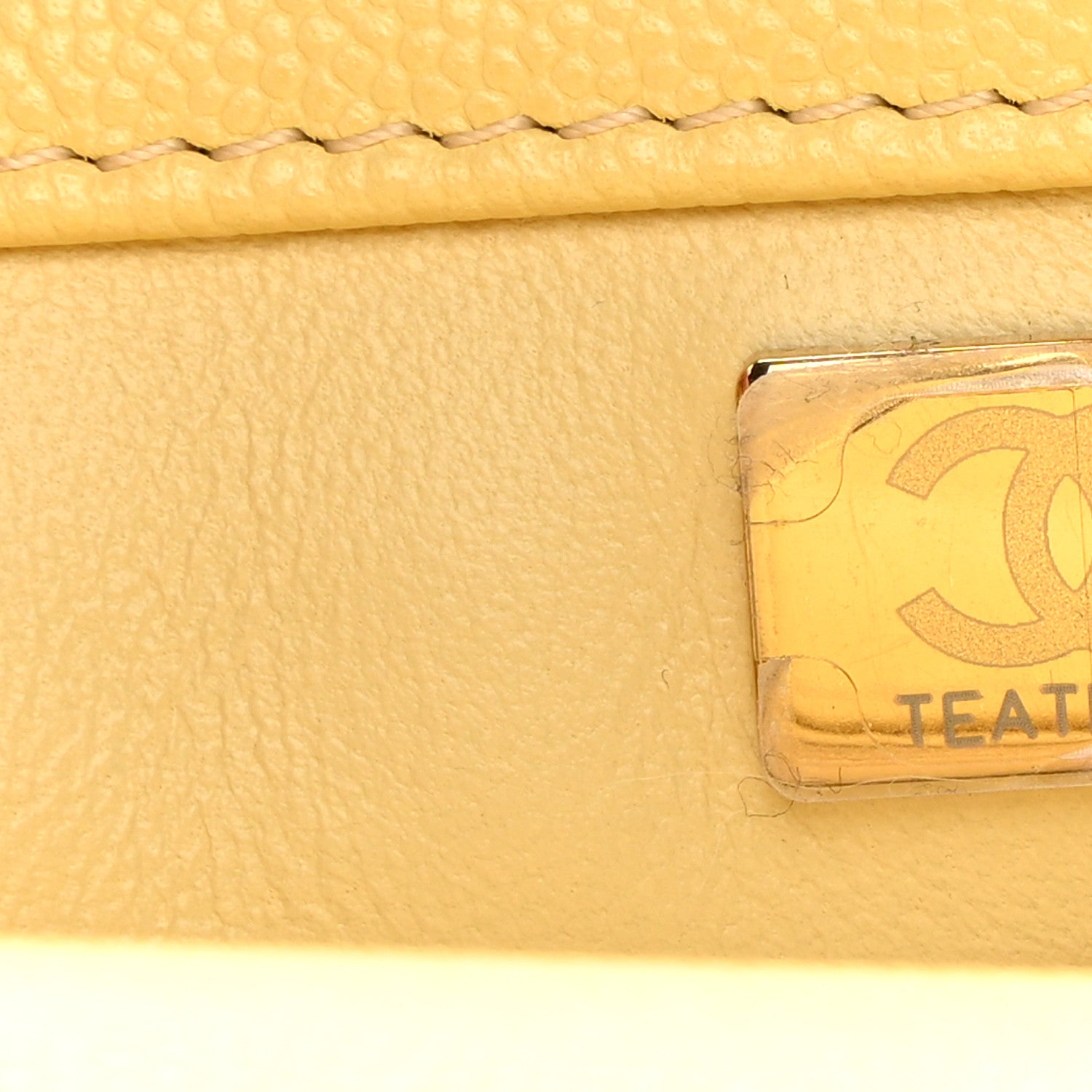Chanel Caviar Quilted Mini Coco Handle Flap Yellow 7 of 10