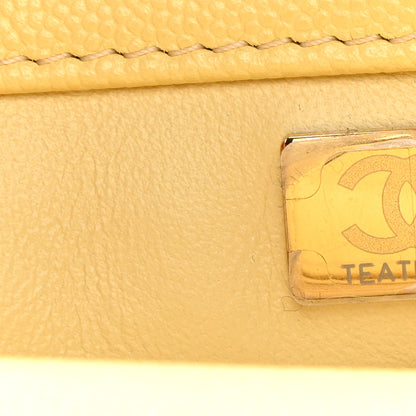 Chanel Caviar Quilted Mini Coco Handle Flap Yellow 7 of 10