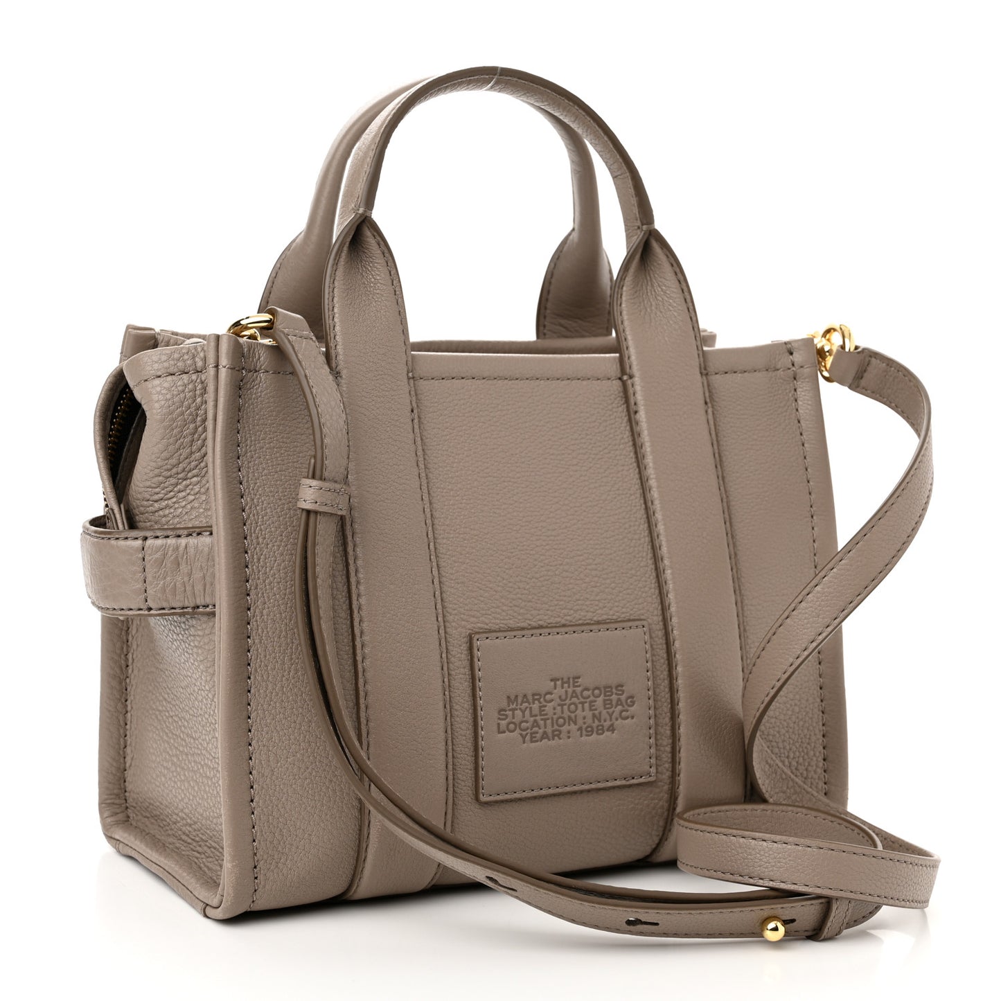 Grained Calfskin Small The Tote Bag Taupe