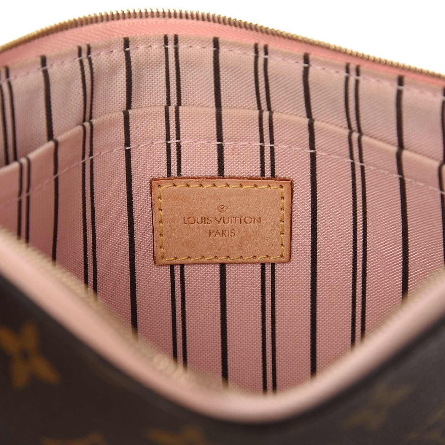 Louis Vuitton Monogram Neverfull MM GM Pochette Rose Ballerine 5 of 7