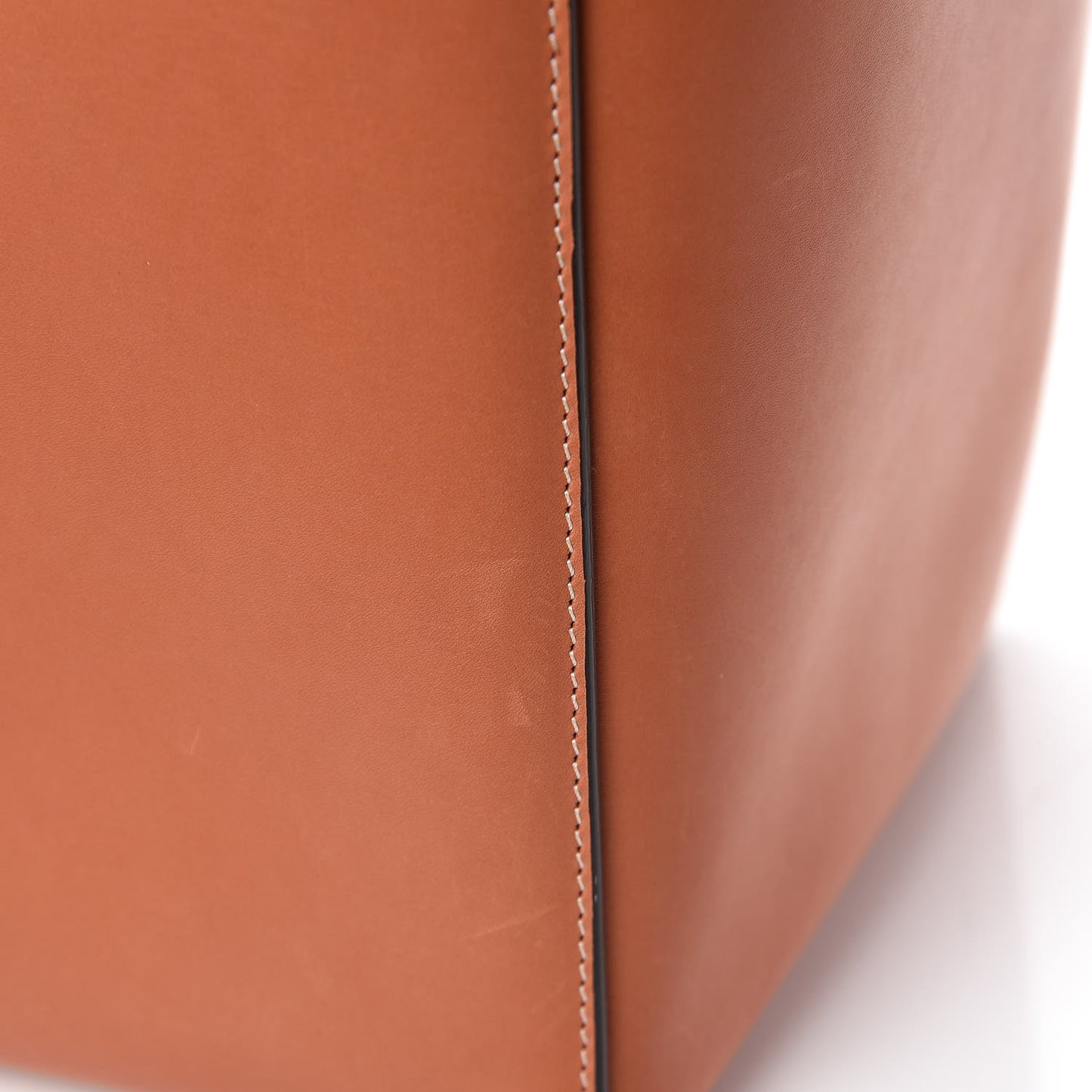 Natural Calfskin Sangle Bucket Bag Terracotta