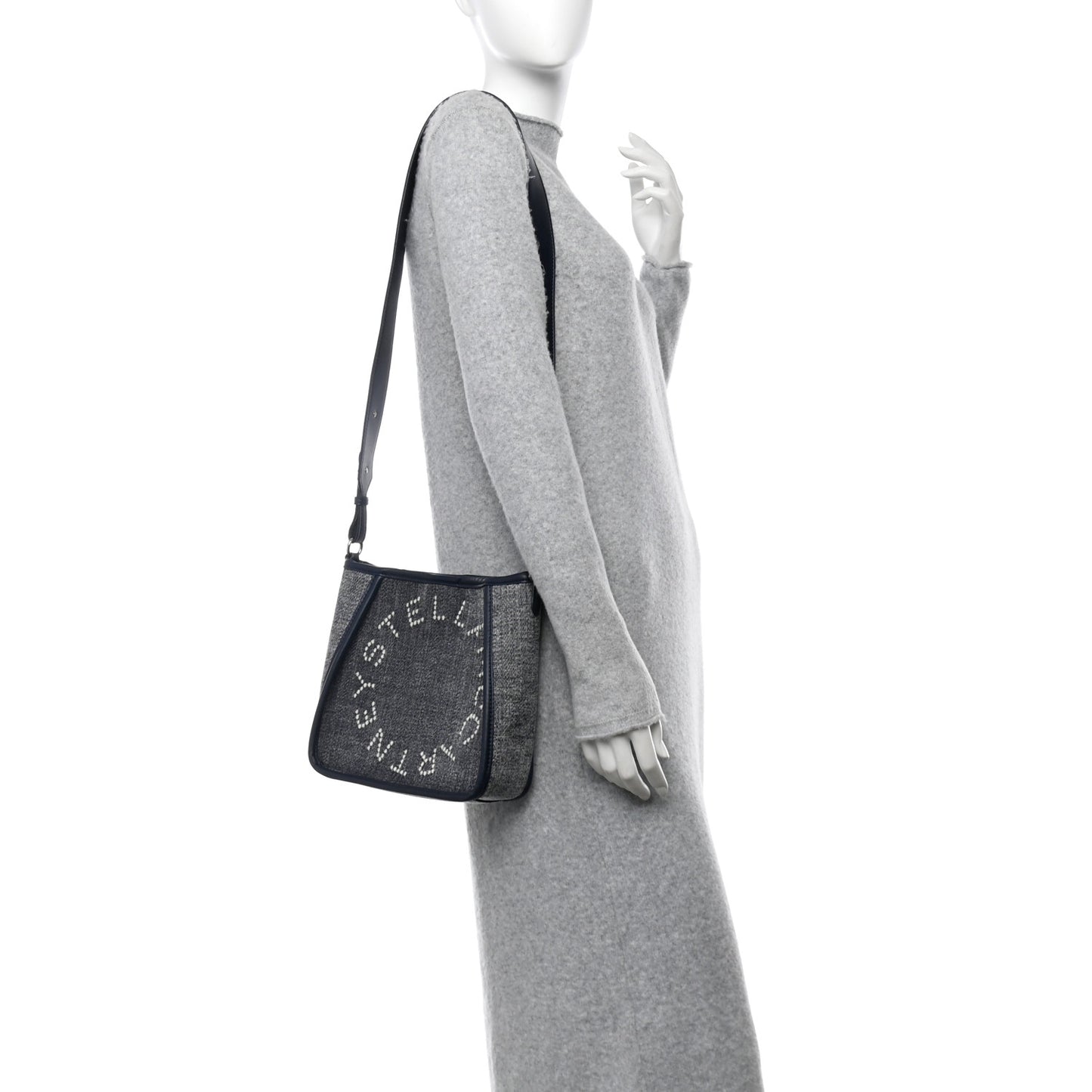 Eco Alter Denim Logo Mini Crossbody Blue