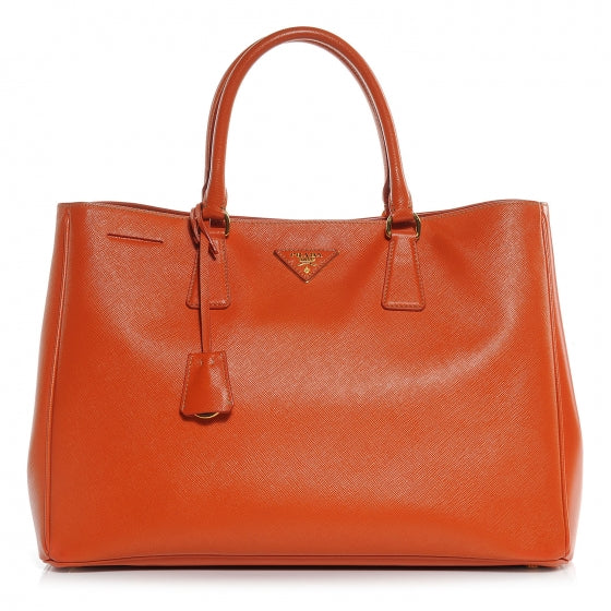 Prada Saffiano Lux Large Tote Papaya 1 of 7