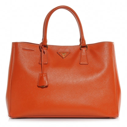 Prada Saffiano Lux Large Tote Papaya 1 of 7