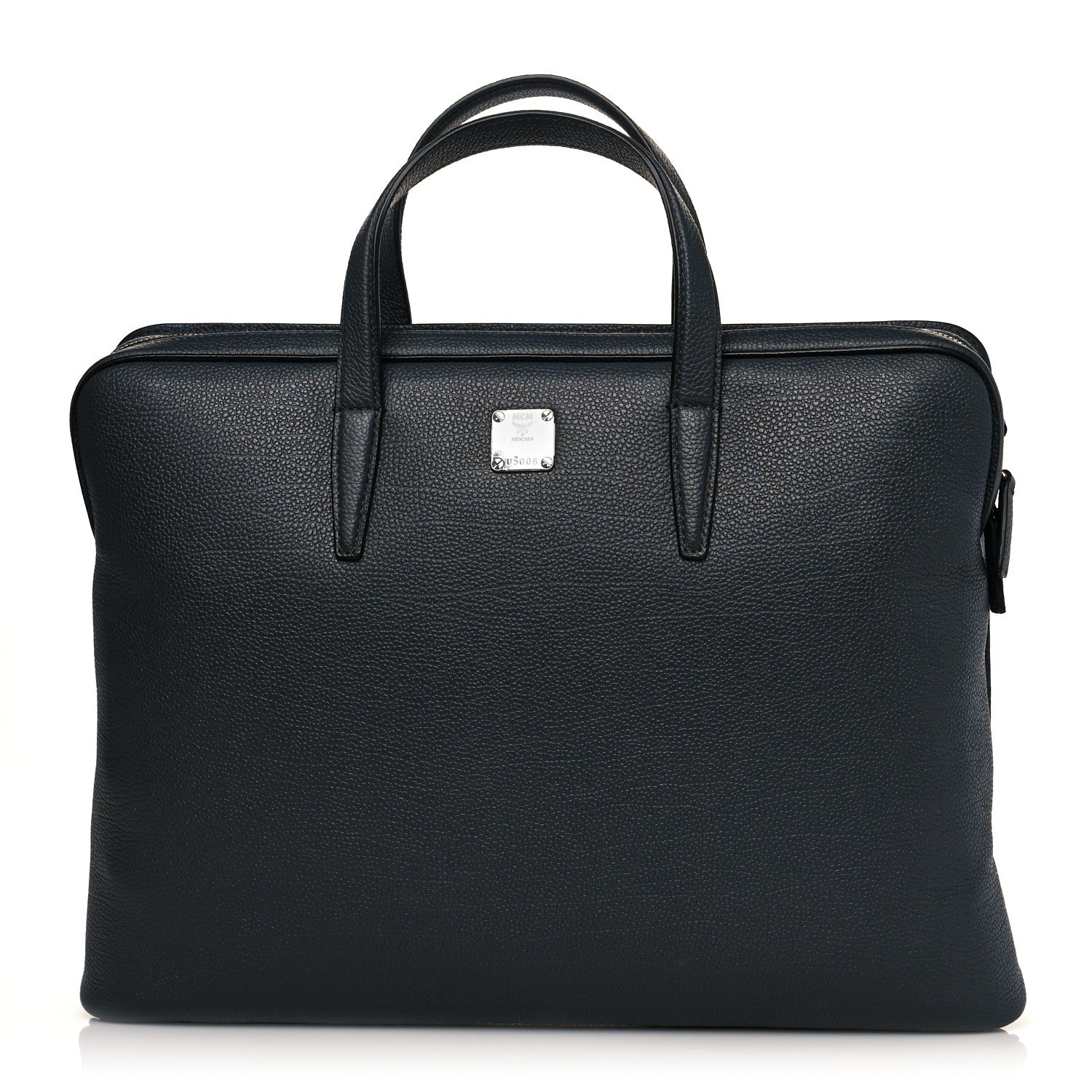 MCM Calfskin Briefcase Navy Blue 1 of 9