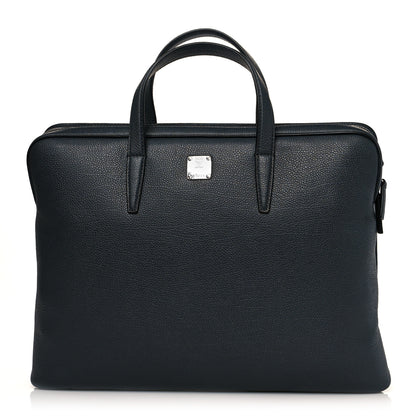 MCM Calfskin Briefcase Navy Blue 1 of 9