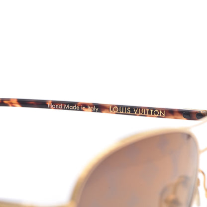 Louis Vuitton Conspiration Pilote Sunglasses Z0164U Gold 5 of 8