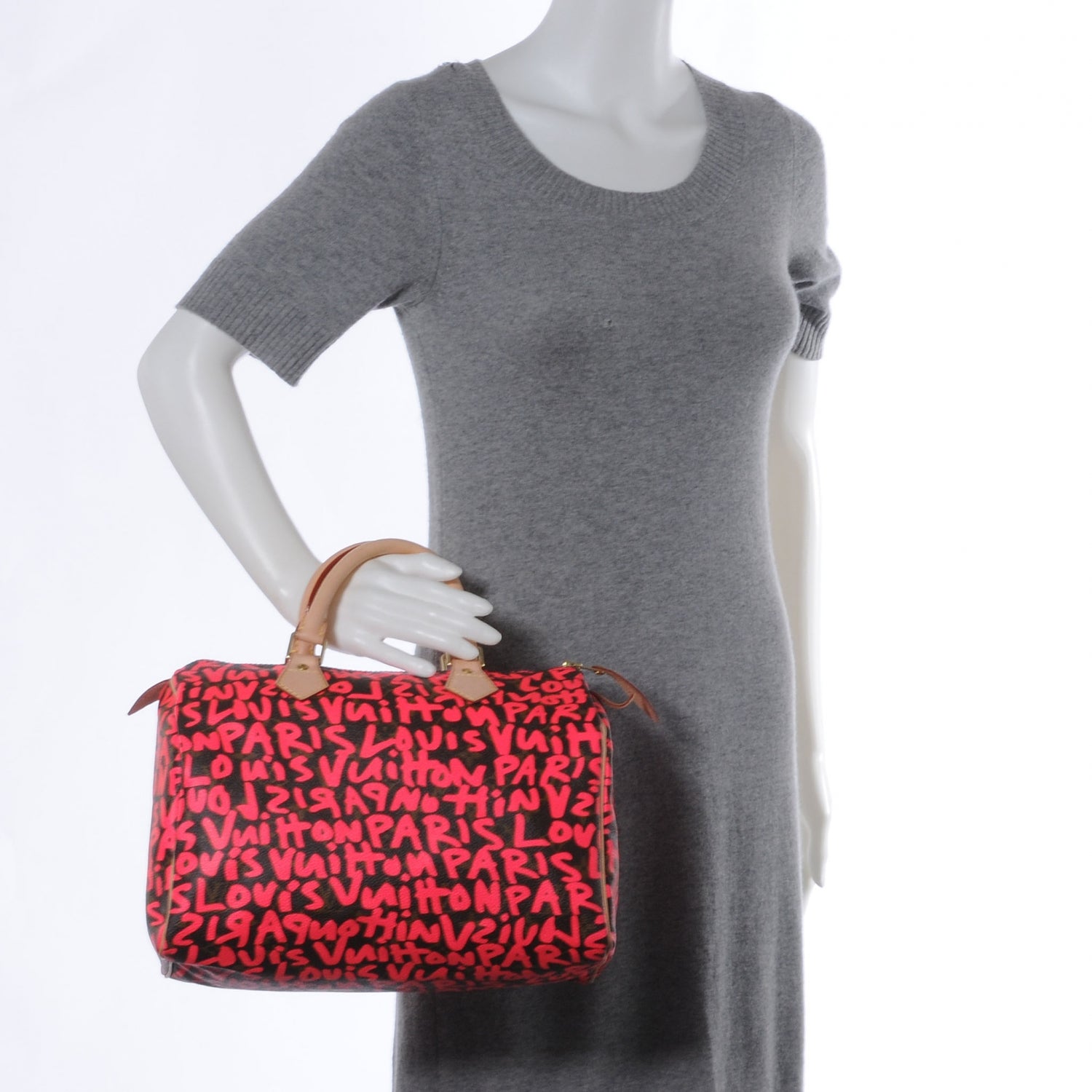 Louis Vuitton Monogram Graffiti Speedy 30 Fuchsia 2 of 9