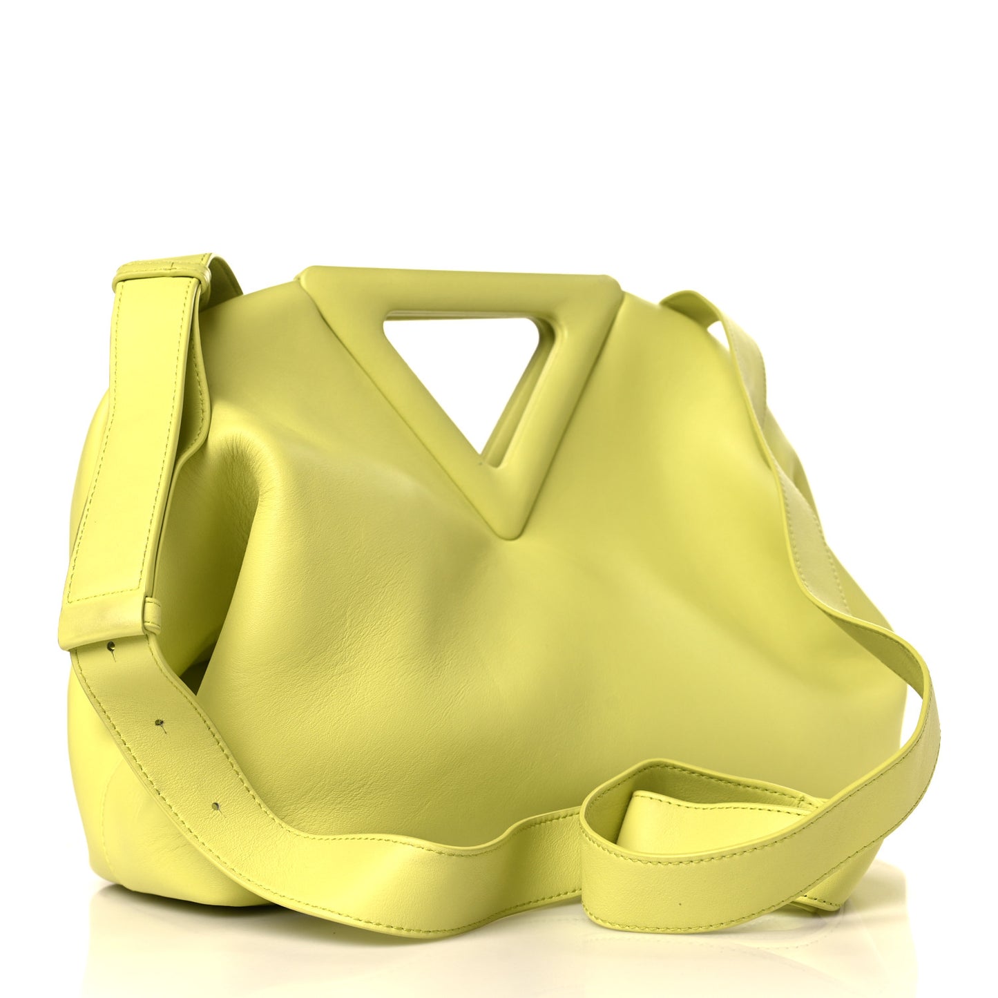 Calfskin Medium The Point Triangle Bag Seagrass