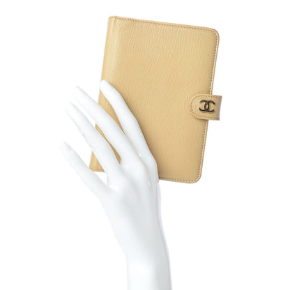 Chanel Goatskin Small Ring Agenda Planner Beige 2 of 17