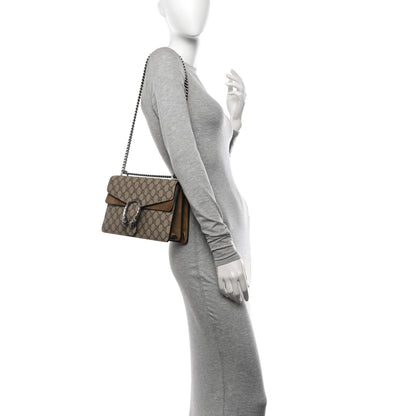 Gucci GG Supreme Monogram Small Dionysus Shoulder Bag Taupe 2 of 14
