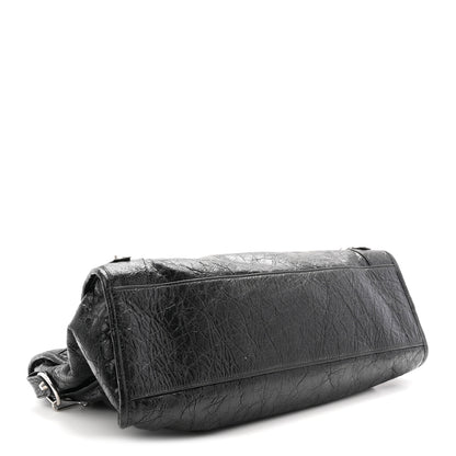 Balenciaga Agneau Arena Silver Hardware Medium Le City Black 4 of 10