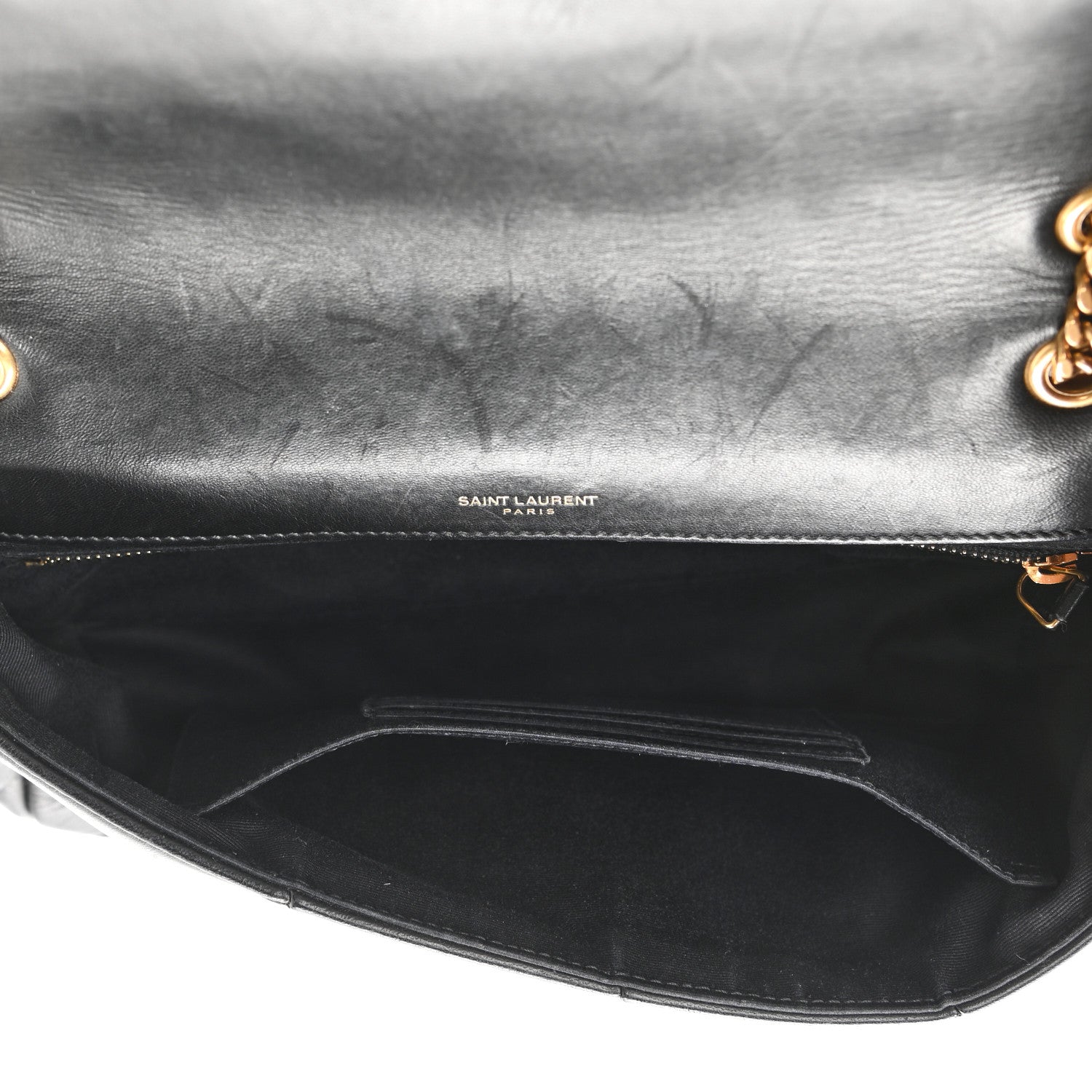 Saint Laurent Lambskin Patchwork Monogram Medium Jamie Black 5 of 14
