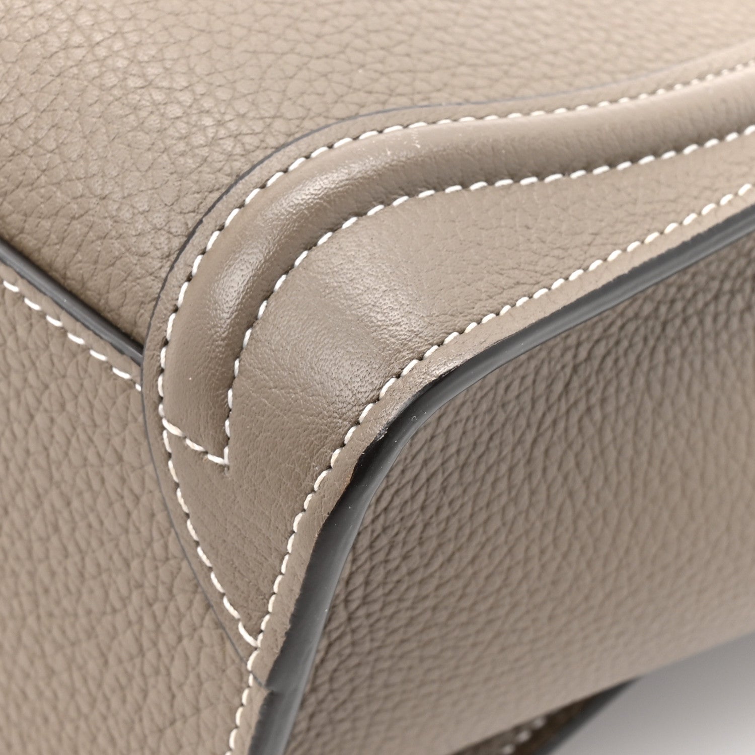 Celine Drummed Calfskin Nano Luggage Souris 11 of 13