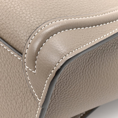 Celine Drummed Calfskin Nano Luggage Souris 11 of 13