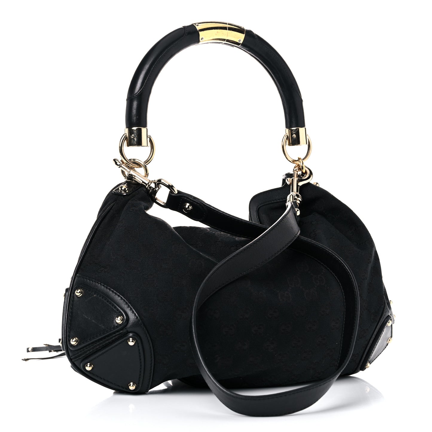 Monogram Medium Indy Top Handle Hobo Black