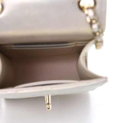 Chanel Iridescent Lambskin Quilted CC Phone Holder Ivory 5 of 11