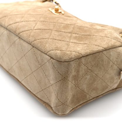 Chanel Suede Calfskin Quilted Camerissimo Camera Case Dark Khaki 10 of 10