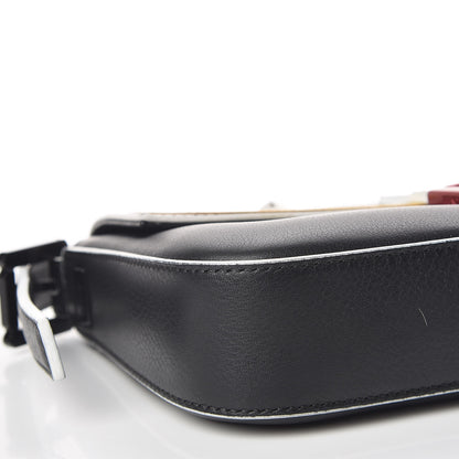 Fendi Vitello Dolce Elite Monster Eyes Bi-Color Baguette Black Yellow 5 of 13