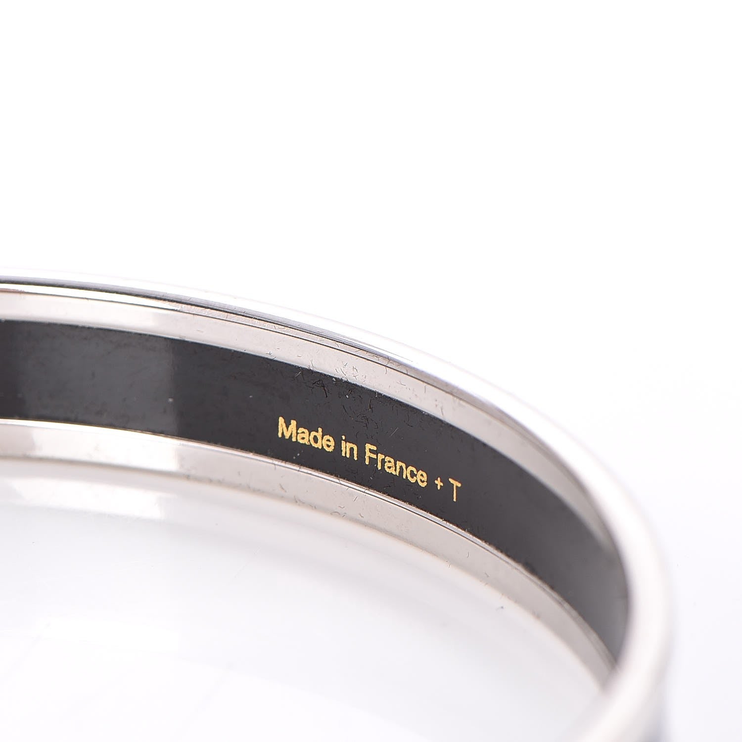 Hermes Enamel Printed Narrow Les Léopards Bracelet 65 Black 5 of 6