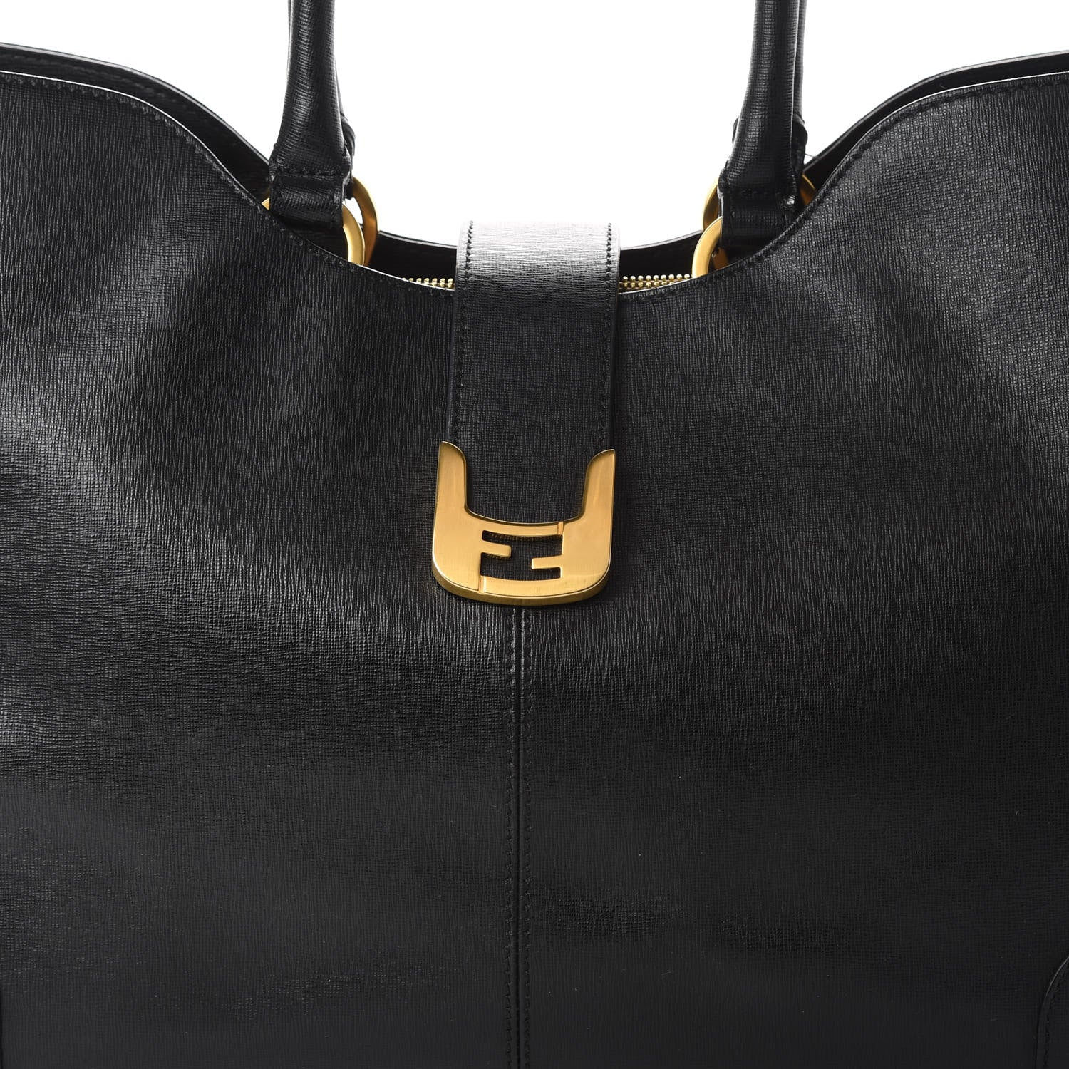 Fendi Vitello Elite Chameleon Shopper Tote Black 8 of 13