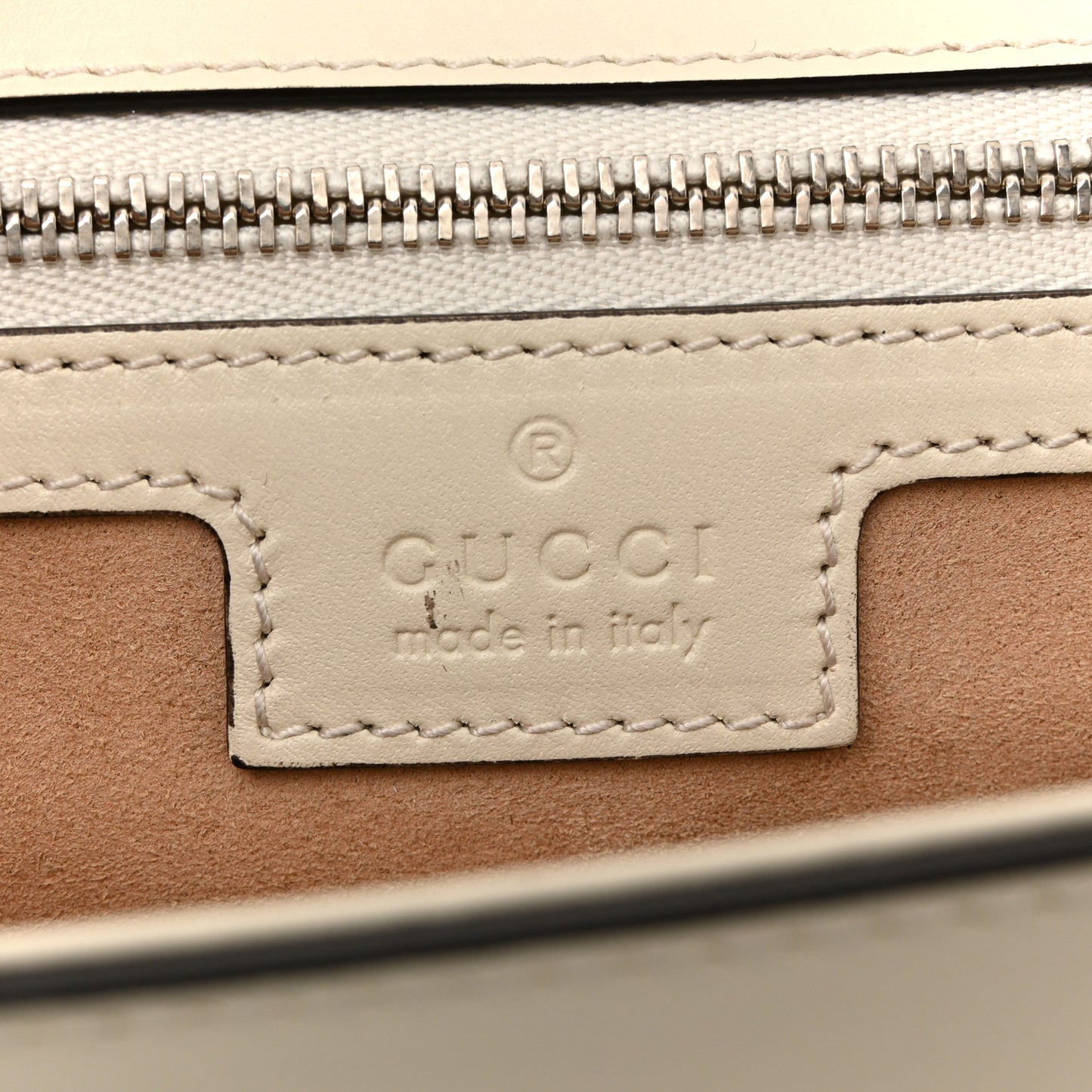 Senna Calfskin Petite GG Top Handle Shoulder Bag Mystic White